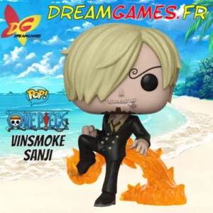 Figurine Funko Pop Sanji 398 One Piece, collectionnable, montrant Sanji dans sa célèbre pose de combat.