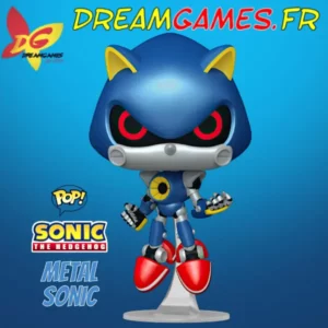 Funko Pop Metal Sonic 916, figurine colorée et détaillée du célèbre personnage de jeu vidéo.