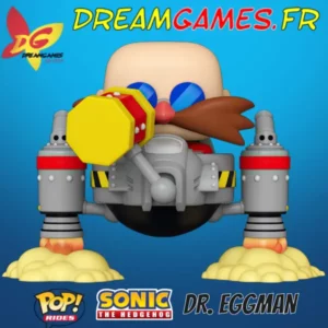 Funko Pop Dr Eggman 298, figurine colorée du célèbre antagoniste de Sonic, posant fièrement avec son regard malicieux.