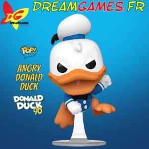 Figurine Funko Pop Angry Donald Duck 1443, couleur vive, détails précis, posture mécontente, collectionnable.
