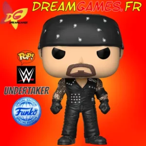 Figurine Funko Pop Undertaker 81 WWE, icône du catch en tenue classique, détails soignés, pour collectionneurs.
