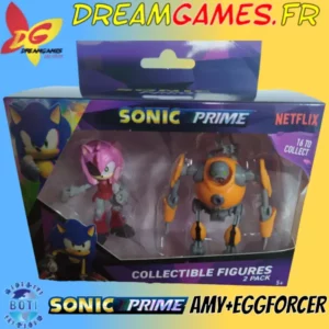 Sonic Prime Amy Eggforcer Pack de 2 figurines.