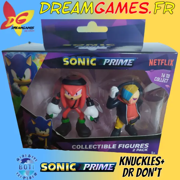 Sonic Prime Knuckles Dr Don’t 2 Pack Collectible Figures