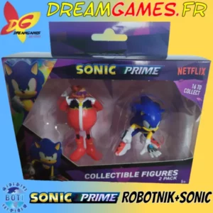 Sonic Prime Robotnik Sonic Pack de 2 figurines.