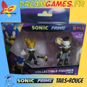 Sonic Prime Tails rouge Pack de 2 figurines