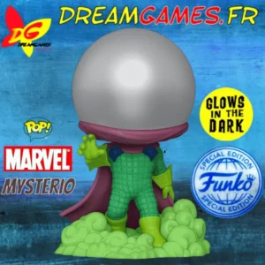 Funko Pop Mysterio 1156 Glows in the Dark : figurine de collection représentant Mysterio, elle brille dans le noir pour une touche magique à votre collection.
