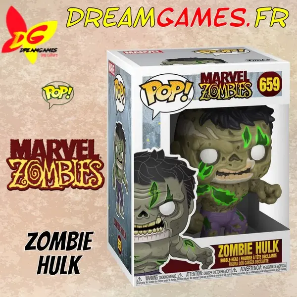 Figurine Funko Pop Zombie Hulk 659 Marvel Zombies - Image 2