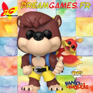 Découvrez la figurine Funko Pop Banjo Kazooie, représentant les personnages emblématiques du jeu vidéo.