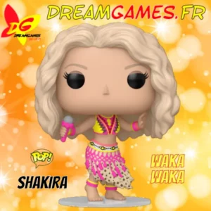 Image du produit : figurine Funko Pop Shakira Waka Waka en tenue de scène, capturant l'énergie de sa performance légendaire.