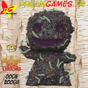 Découvrez cette figurine Funko Pop Oogie Boogie Bugs, mettant en scène le célèbre personnage de "The Nightmare Before Christmas" avec ses détails envoûtants.