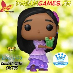 Funko Pop Isabela with cactus encanto, une figurine en vinyle représentant Isabela avec un cactus, parfaite pour les fans de Disney