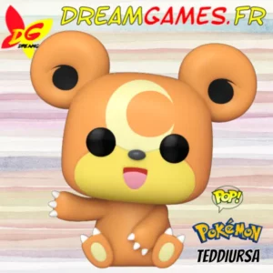 Figurine Funko Pop Teddiursa Pokémon, représentant le célèbre Pokémon ours en vinyle.