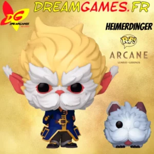 Découvrez la figurine Funko Pop Heimerdinger with Poro 1605 Arcane, représentant le célèbre personnage de League of Legends avec son compagnon adorable.