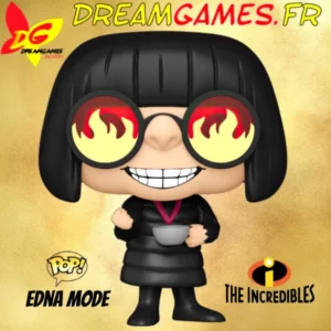 Figurine Funko Pop Edna Mode 1507 Les Indestructibles, représentant le célèbre designer avec un style unique et des lunettes flamboyantes.