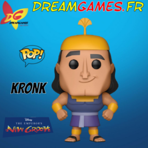 Figurine Funko Pop Kronk 360 Kuzco, représentant le personnage emblématique du film Disney "The Emperor's New Groove