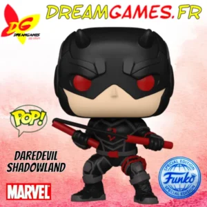 Figurine Funko Pop Daredevil Shadowland 1323 Special Edition, représentant le héros emblématique avec un design distinctif et dynamique.