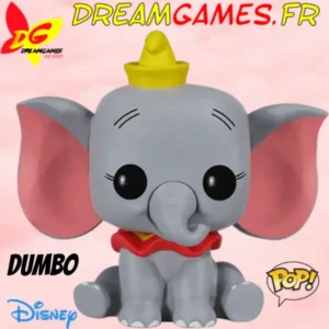 Figurine Funko Pop Dumbo 50 Disney, représentant l'adorable éléphant aux grandes oreilles, idéale pour les collectionneurs et fans.