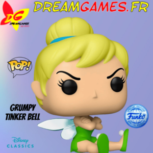 Figurine Funko Pop Grumpy Tinker Bell 1198 Disney Fée Clochette, capturant l'attitude espiègle de la célèbre fée dans un design unique.