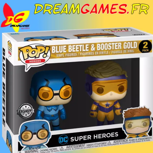 Funko Pop Blue Beetle & Booster Gold 2 Pack DC Super Heroes