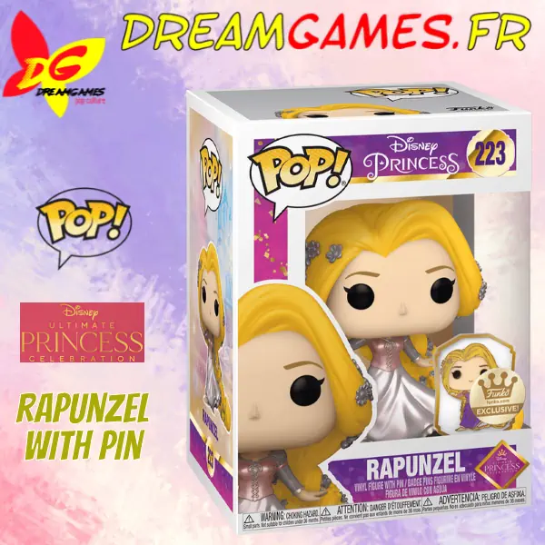 Funko Pop Rapunzel 223 avec Pin Disney Ultimate Princess