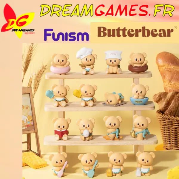 Butterbear Pack de 3 figurines mystères Blind Box Funism