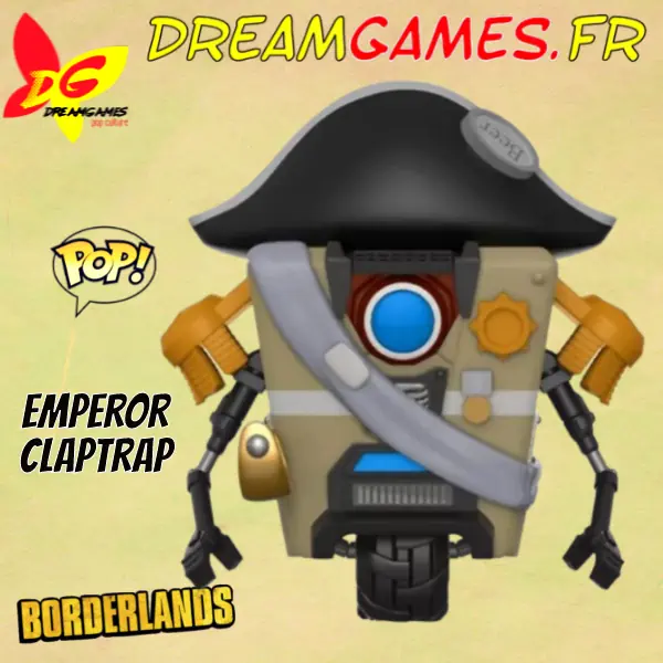 Funko Pop Emperor Claptrap 208 Borderlands (vitre abîmée)
