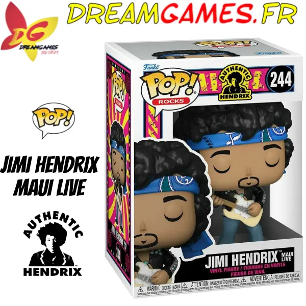 Figurine Funko Pop Jimi Hendrix Maui Live 244 Vitre cassée - Image 3
