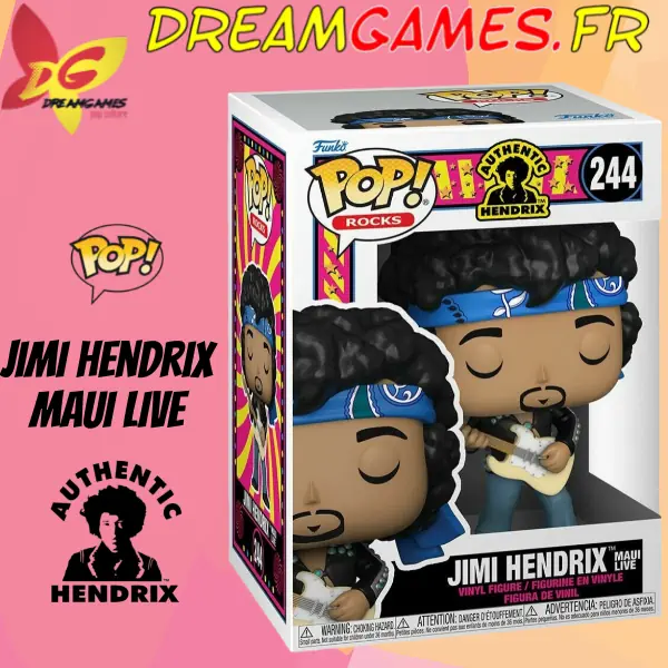 Figurine Funko Pop Jimi Hendrix Maui Live 244 Vitre cassée - Image 2