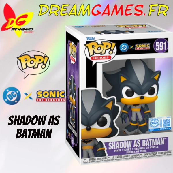 Figurine Funko Pop Shadow as Batman 591 DC x Sonic - Image 2