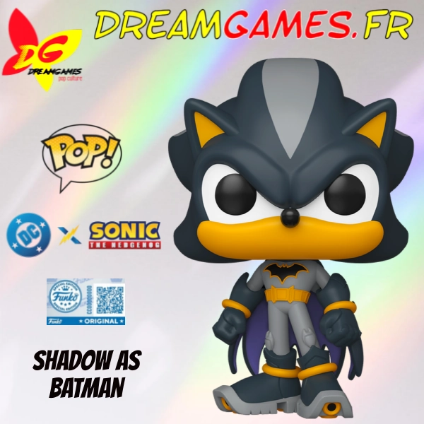 Funko Pop Shadow as Batman 591 | DC x Sonic | Special Edition