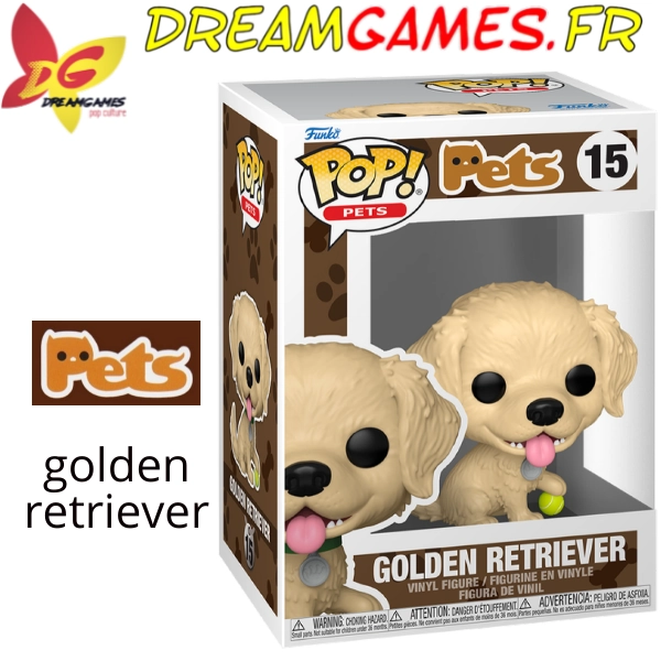 Figurine Funko Pop Golden Retriever 15 Pets - Image 2