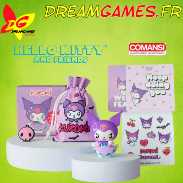 Mini Figurine Kuromi avec accessoires Comansi