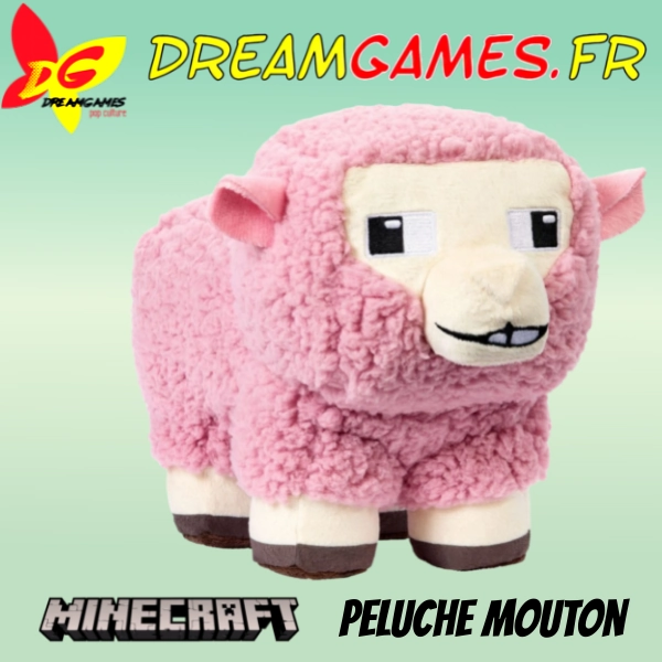 Peluche Mouton rose Minecraft 20 cm Mattel