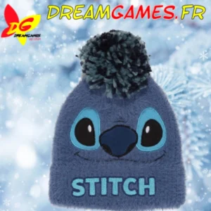 Bonnet Stitch Fluffy Pom Beanie | Heroes Inc | Disney Officiel | Neuf | DreamGames.fr
