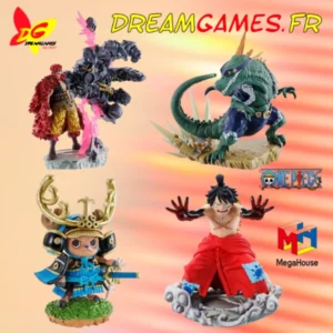 Coffret 4 Figurines Diorama One Piece | Logbox Wanokuni Vol. 2 | Neuf