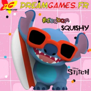 Figurine Squishy Stitch Surf & Lunettes | Squitchy Sbabam | Neuf | DreamGames.fr