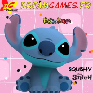 Figurine Squishy Stitch Assis | Squitchy Sbabam | Neuf | DreamGames.fr