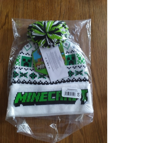 Bonnet Minecraft Pom Pom Jacquard Heroes Inc - Image 2