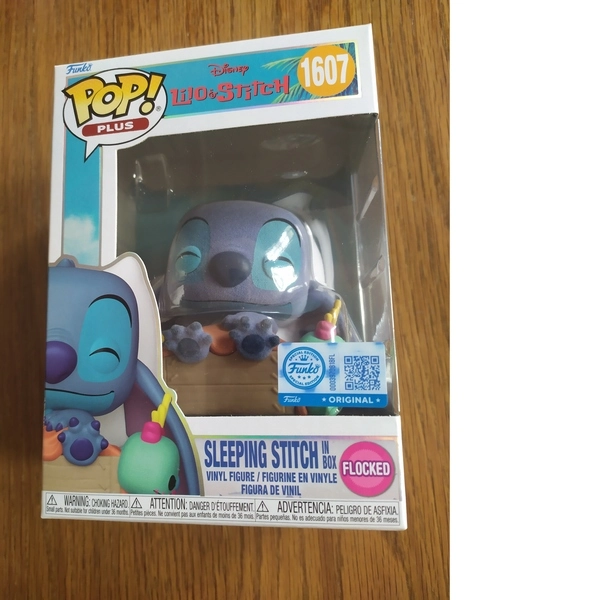 Figurine Funko Pop Sleeping Stitch in Box 1607 Flocked - Image 3