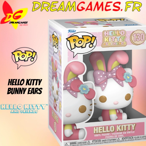 Figurine Funko Pop Hello Kitty 130 with Bunny Ears - Image 2