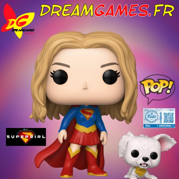 Figurine Funko Pop Supergirl 633 with Puppy Krypto