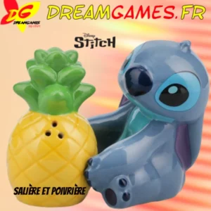 Salière et Poivrière Stitch & Ananas | Céramique Paladone | Neuf | DreamGames.fr