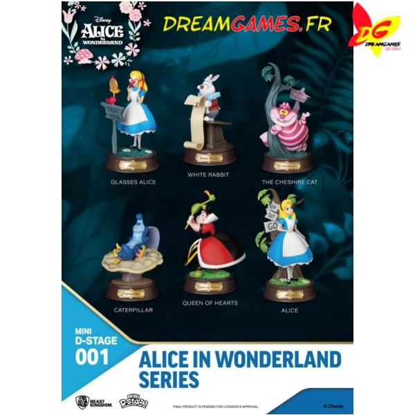 Alice in Wonderland 6 Figurines Mini D-Stage MDS-001