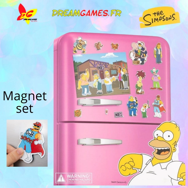 Les Simpson Set de 18 Magnets Citoyens de Springfield