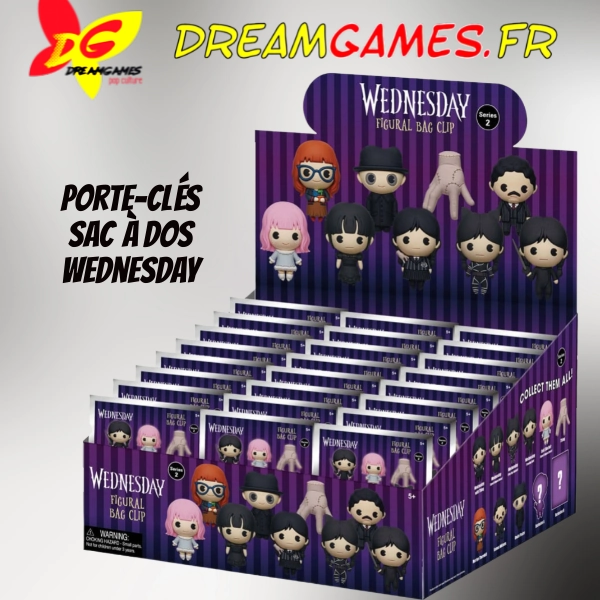 Porte-clés sac à dos Wednesday Sachet surprise